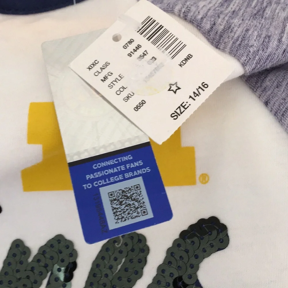 Justice ~ UofM Long-Sleeve Football T-Shirt